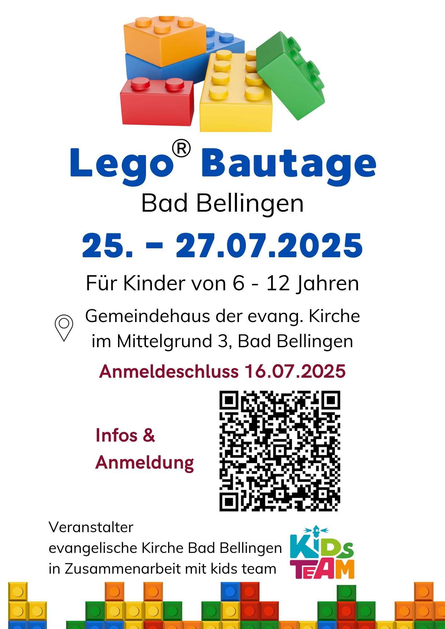 Flyer zu den Lego Bautagen.