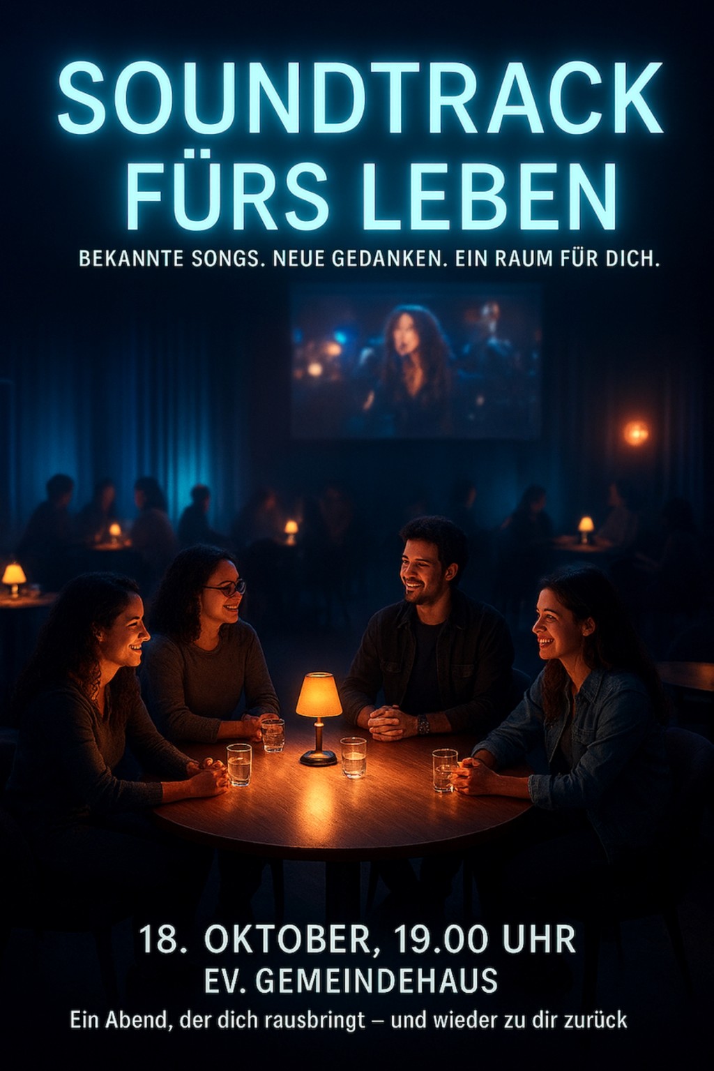Flyer zur Veranstaltung Spundtrack fürs Leben.