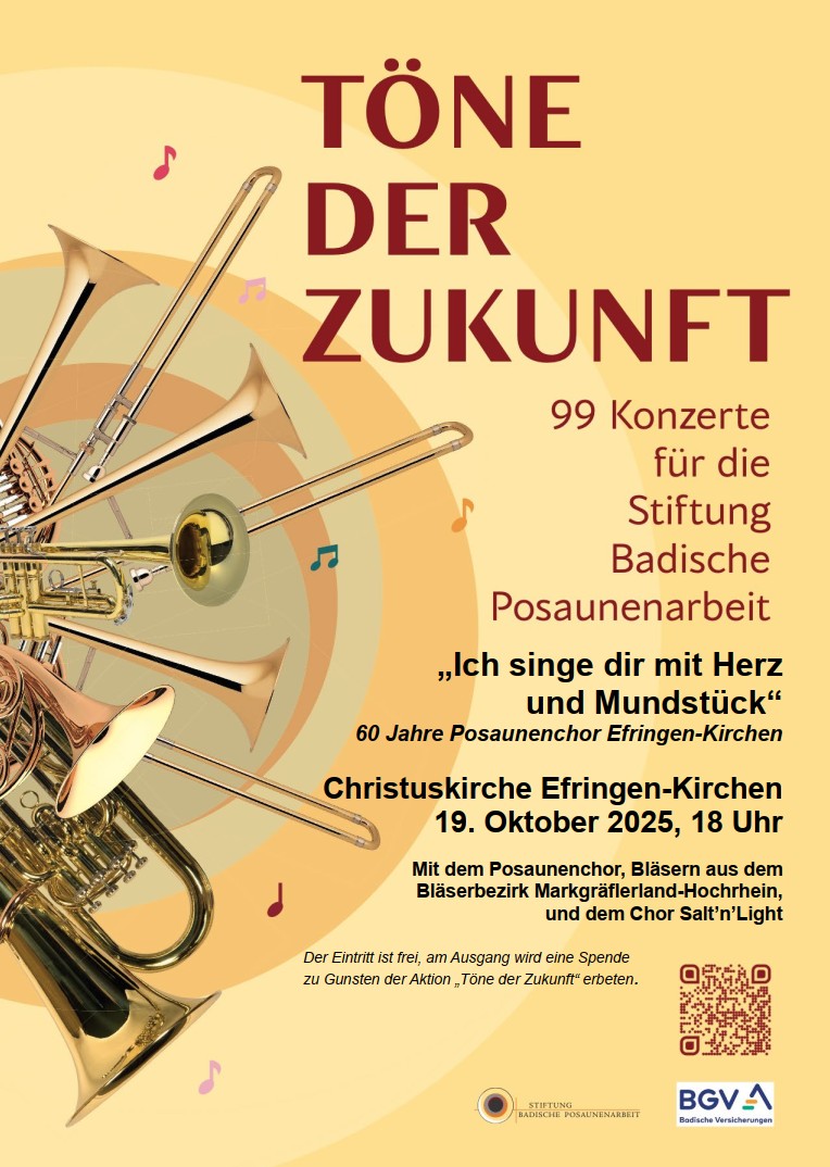 Flyer zum Konzert des Posaunenchores.